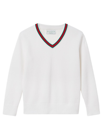 Gucci V-Neck Wool Knit Sweater