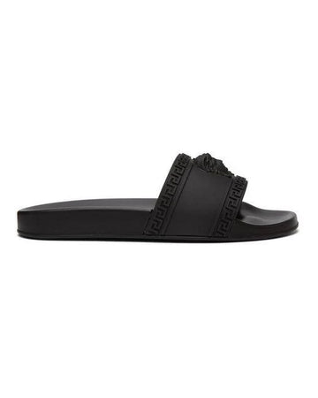 Versace Medusa Pool Slides "Triple Black"