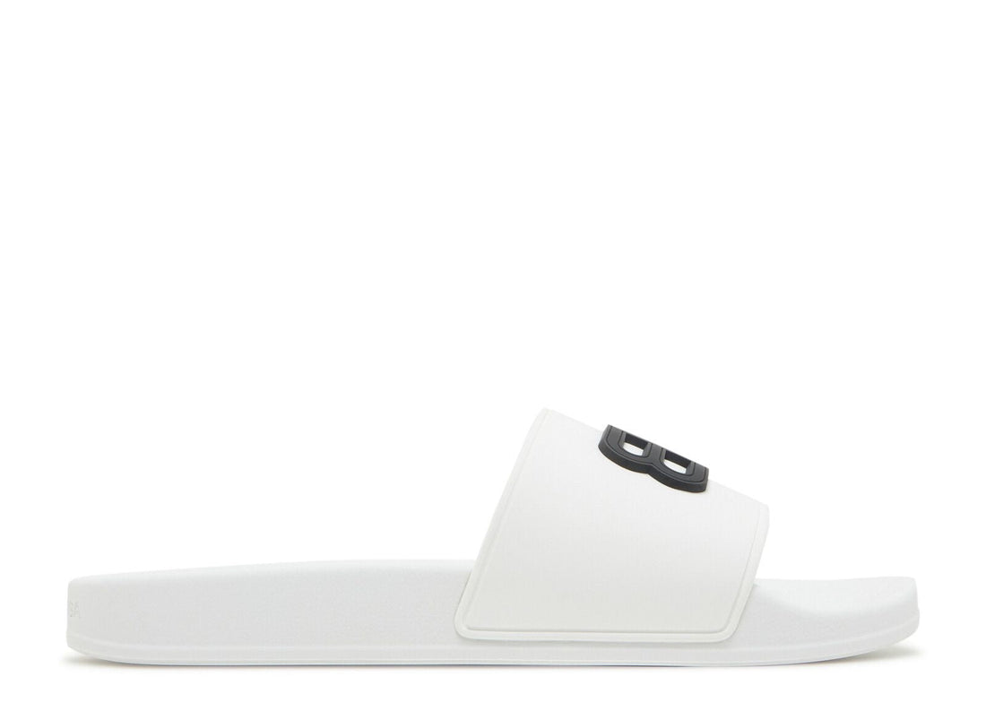 Balenciaga Pool Slides 'White Black'