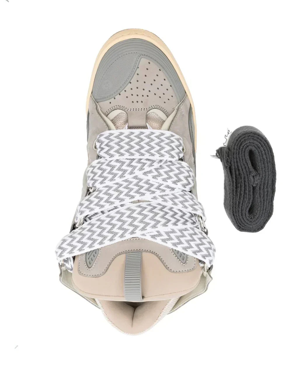 Lanvin Curb Leather Sneakers