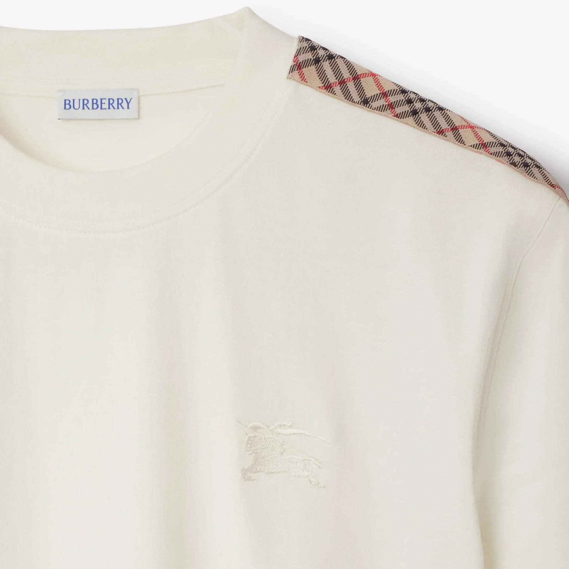 Burberry Check Detail T-Shirt