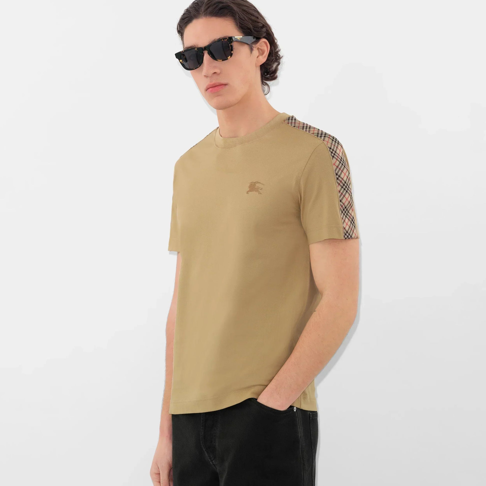Burberry Check Detail T-Shirt