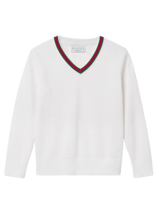 Gucci V-Neck Wool Knit Sweater