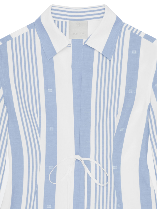 Givenchy Shirt in cotton and linen with 4G stripes