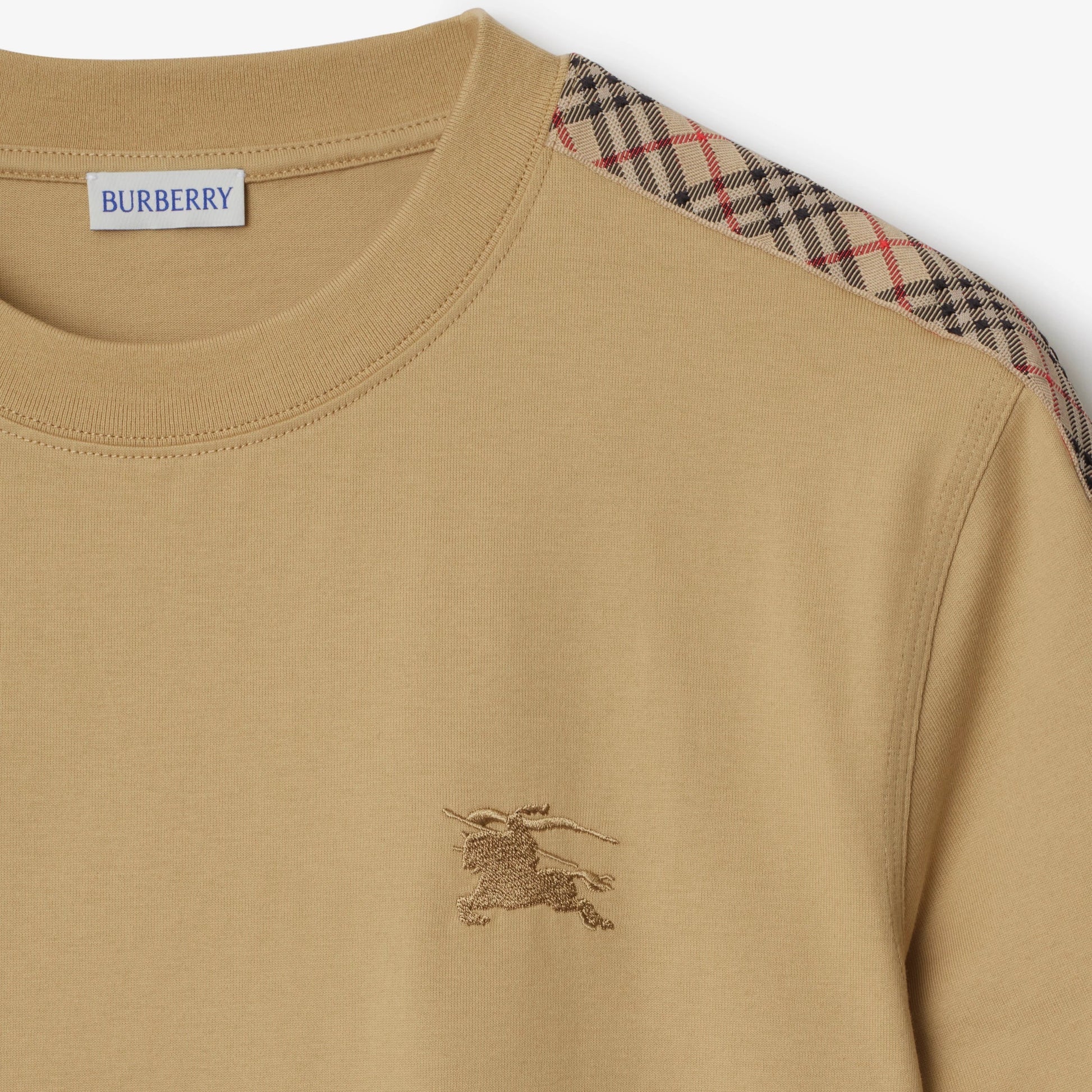 Burberry Check Detail T-Shirt