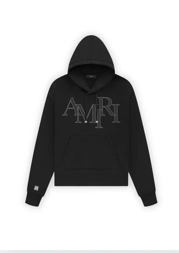 AMIRI STAGGERED LOGO HOODIE