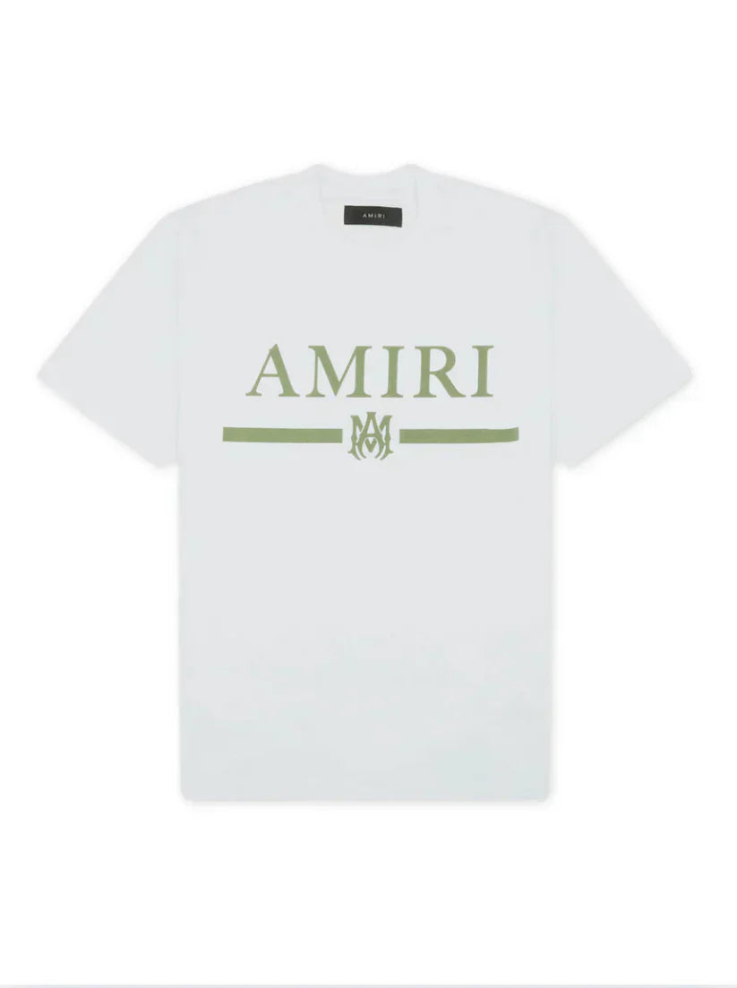 Amiri Ma Bar Logo White Green T-shirt