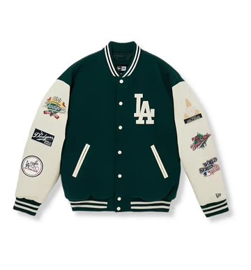 LA Dodgers Varsity Jacket – Premium Wool & Leather