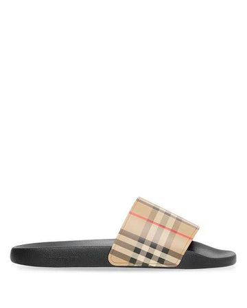 Burberry Check Motif Slides