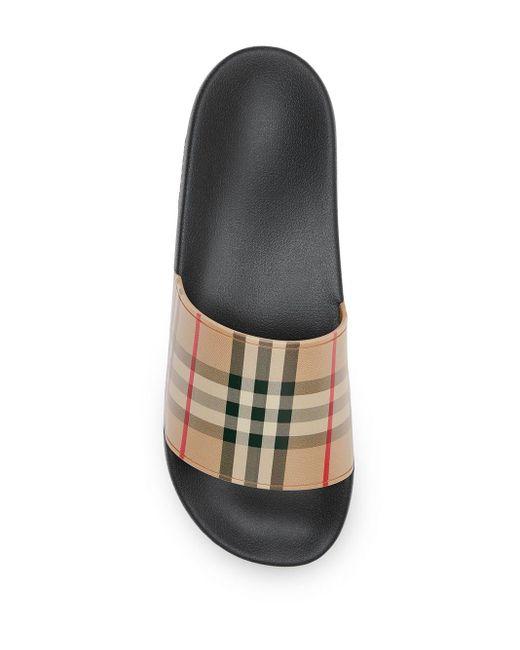 Burberry Check Motif Slides